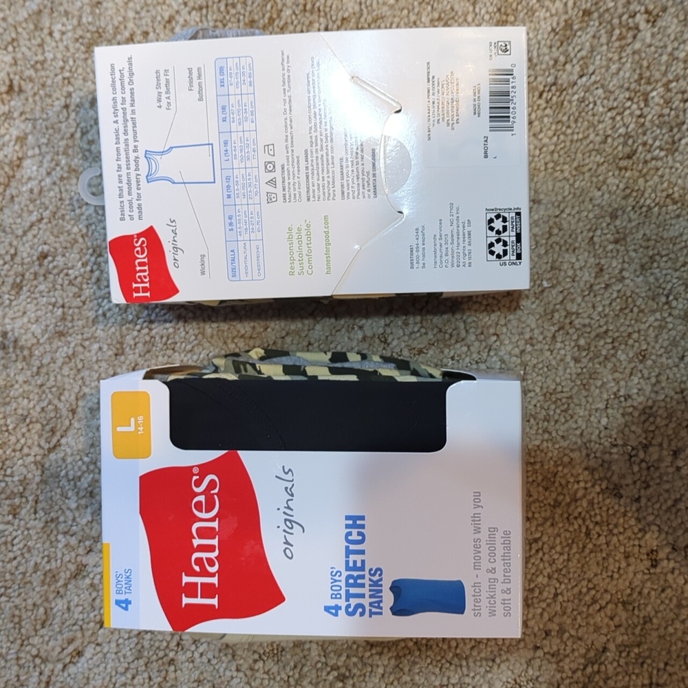2 - 4 Packs Hanes Boys Stretch Tanks